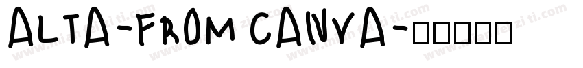 ALTA-FROM CANVA字体转换